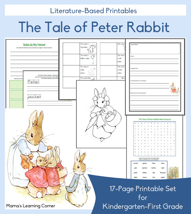 The Tale of Peter Rabbit Printables Mamas Learning Corner