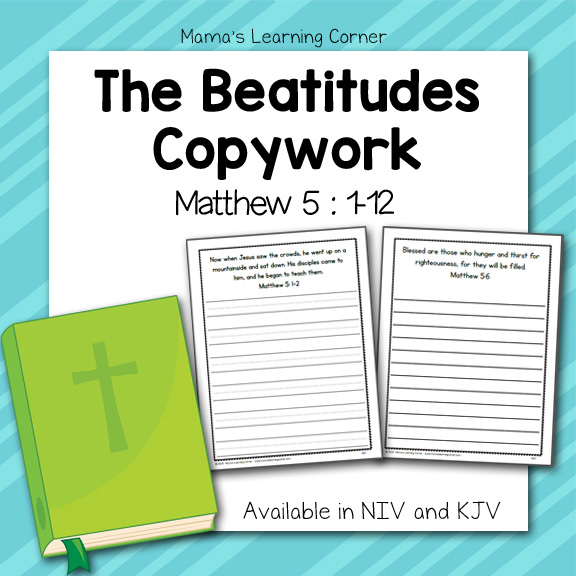 The Beatitudes Copywork {Matthew 5} Mamas Learning Corner