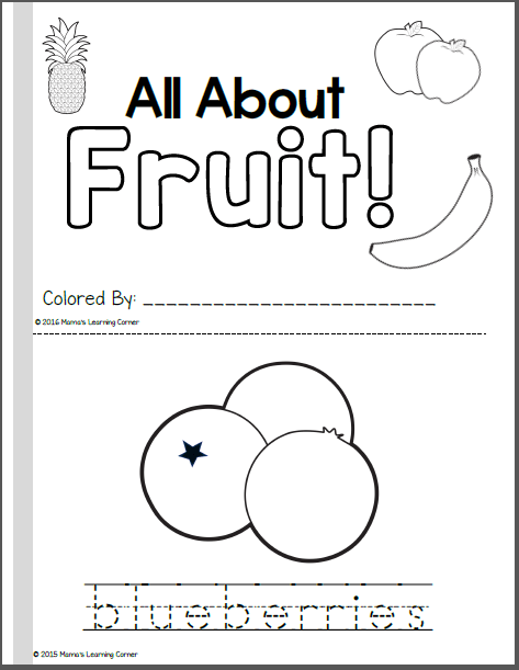 fruit coloring pages mamas learning corner
