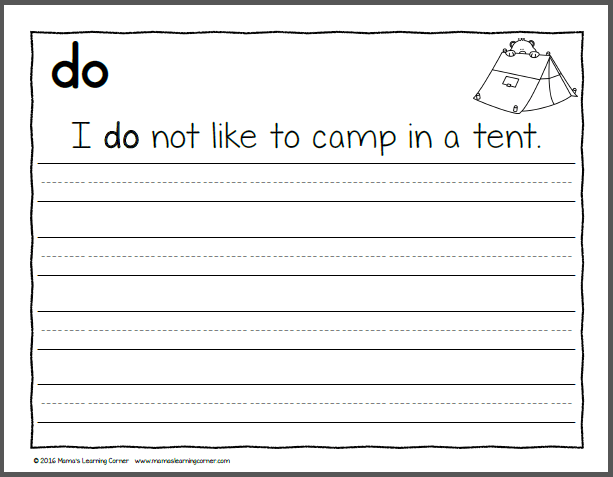 Free Printable Handwriting Worksheets for Kindergarten