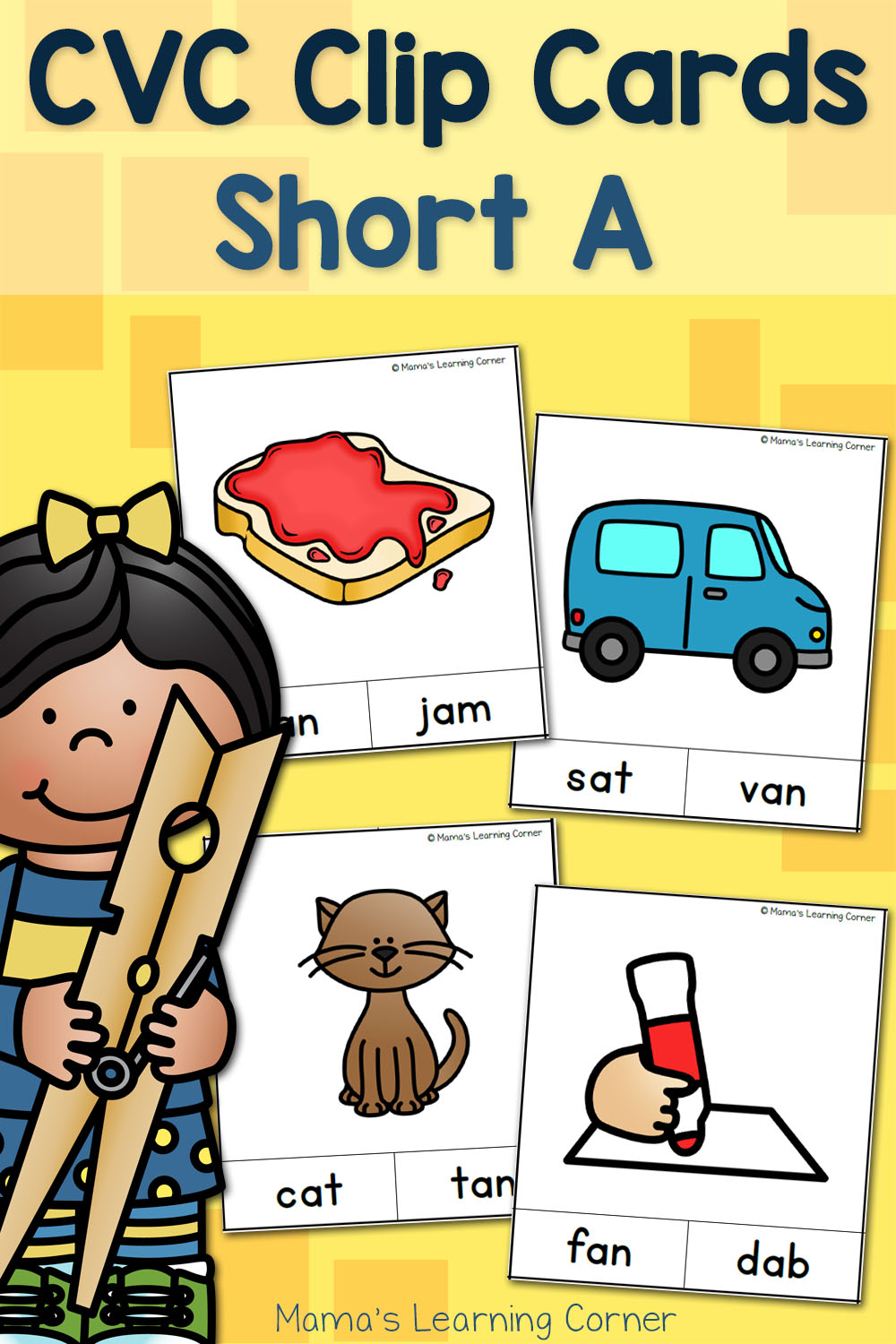 CVC Short A Clip Cards Mamas Learning Corner