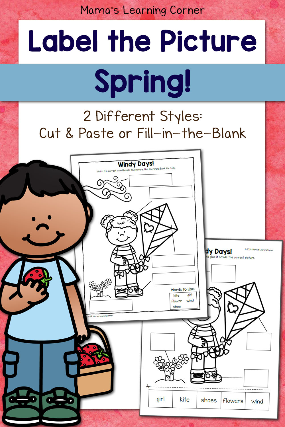 Spring Label the Picture Worksheets Mamas Learning Corner
