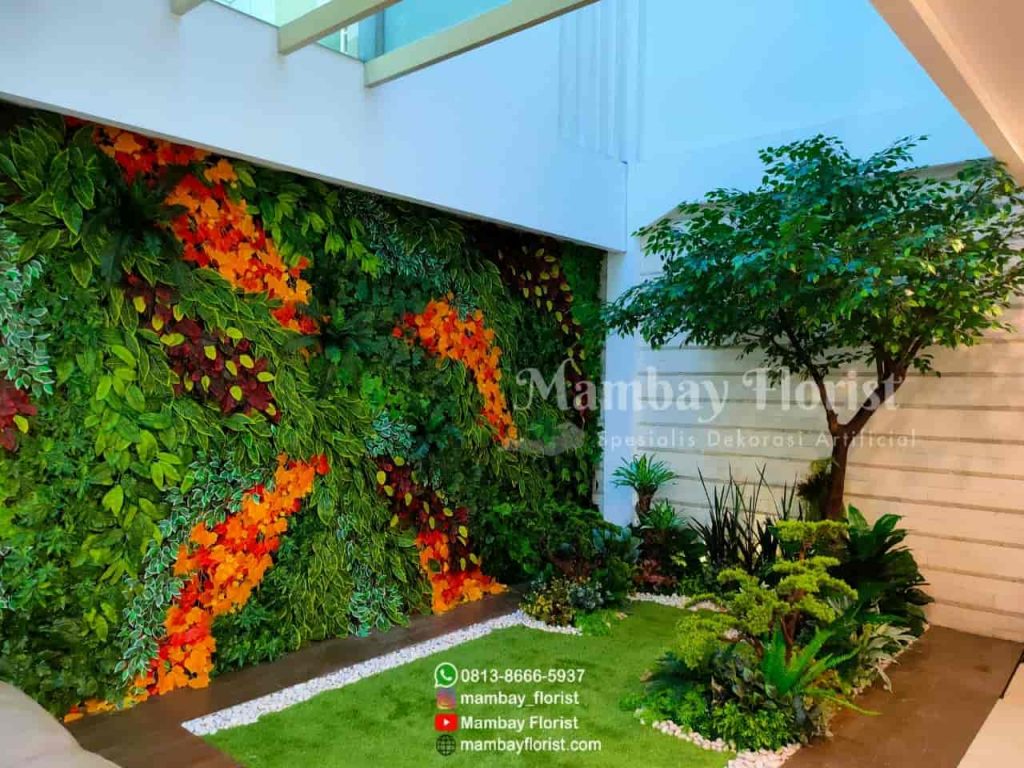 Jasa Pembuatan Vertikal Garden Sintetis Vertical Garden Artificial