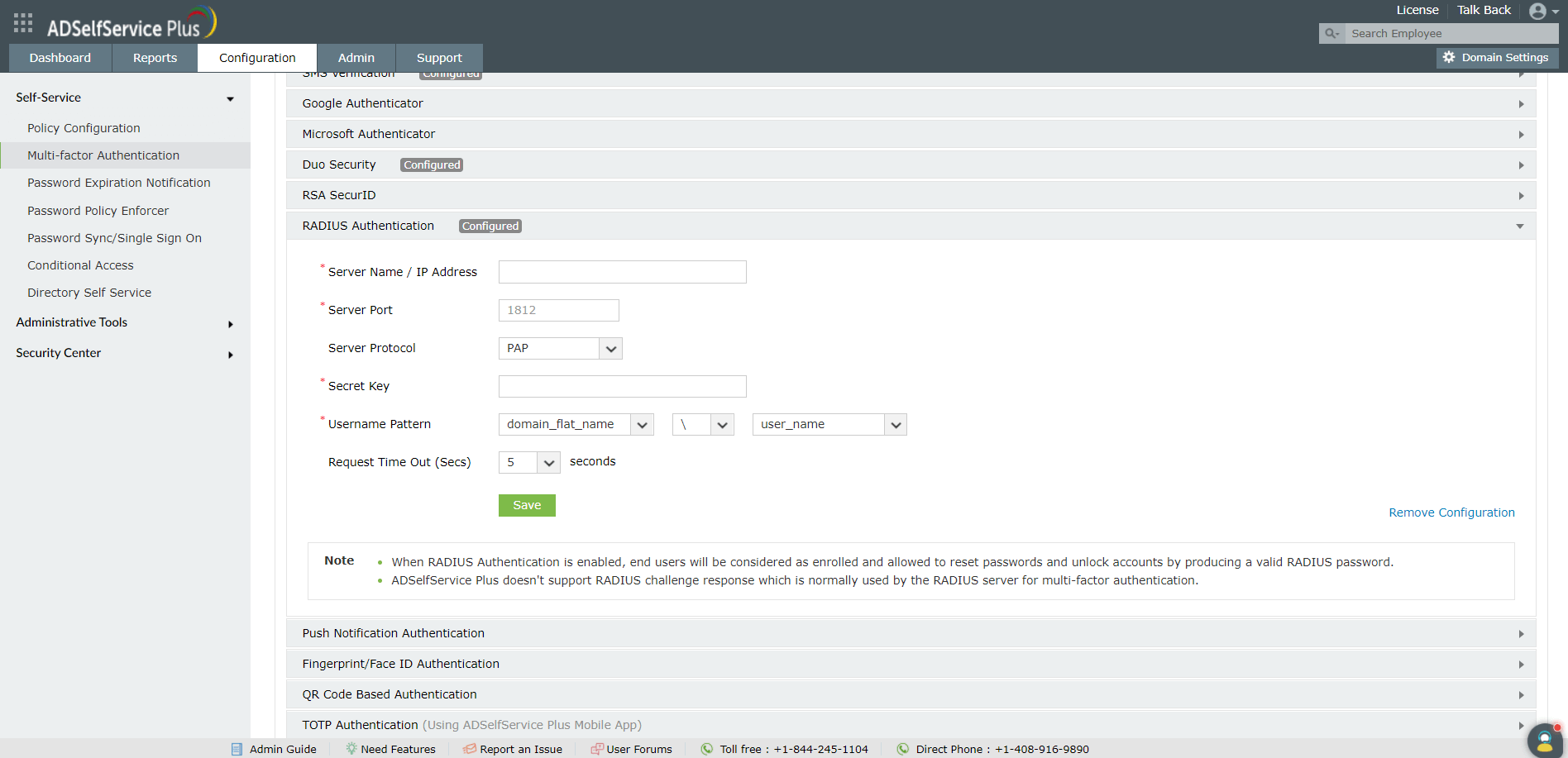 Multi Factor Authentication with RADIUS for Active Directory