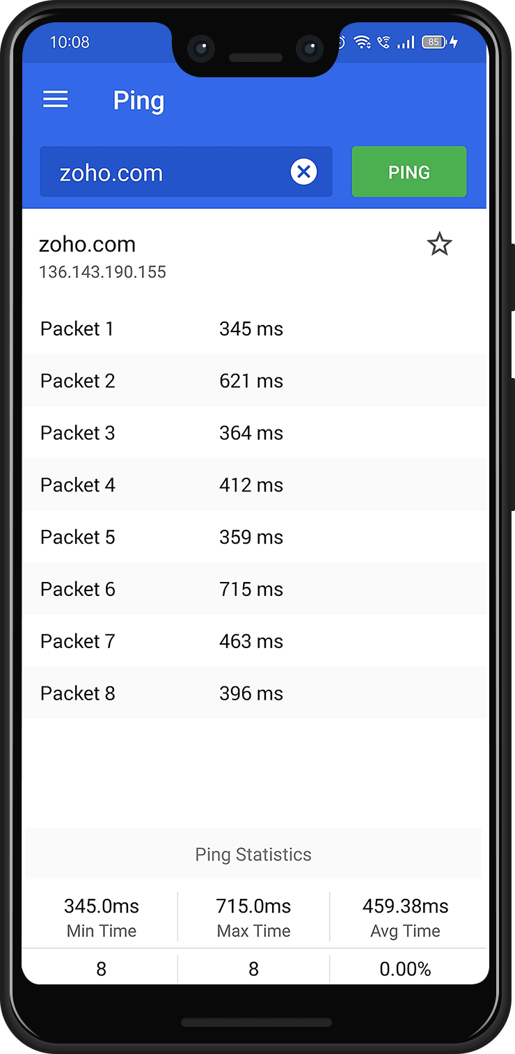 Free Mobile Ping tool ManageEngine Free Tools