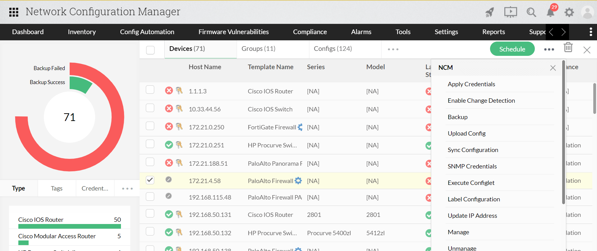 Brocade Switch Configuration Backup ManageEngine Network