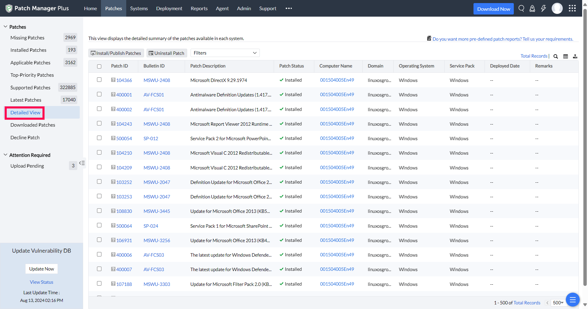 Deploy Patches Manually ManageEngine Patch Manager Plus
