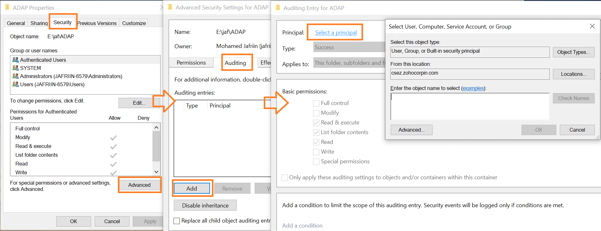 How to enable file and folder access auditing in Windows Server