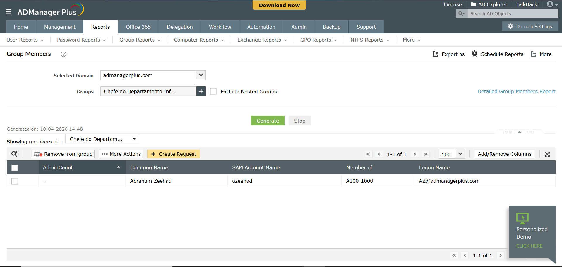 How to get AD group membership using powershell ManageEngine ADAudit Plus