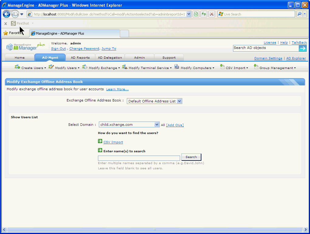 based Active Directory Management for Microsoft Windows 2000/2003