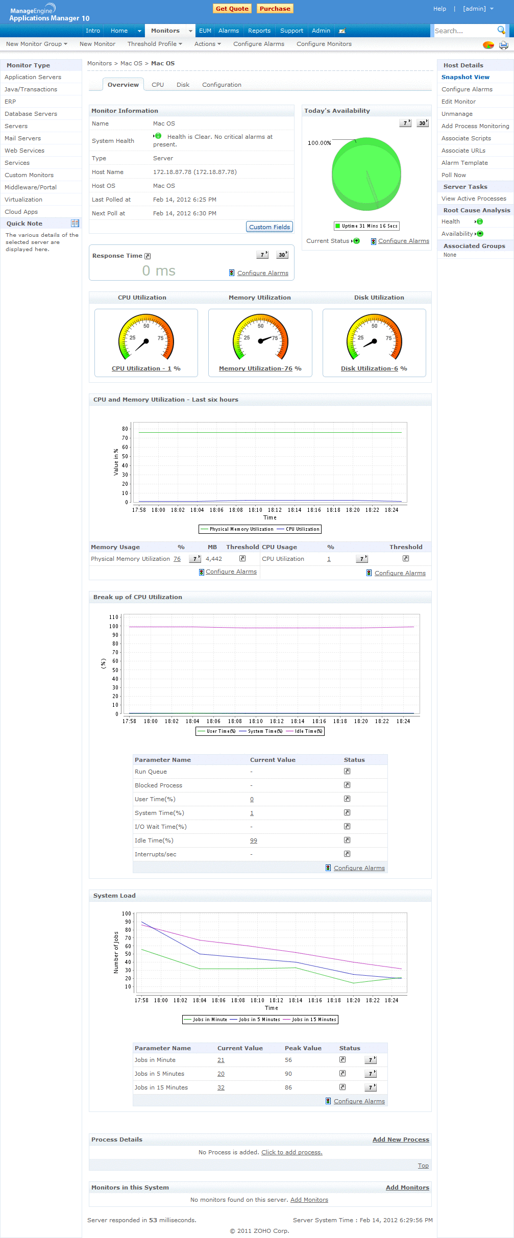 Mac OS Monitoring ManageEngine Applications Manager