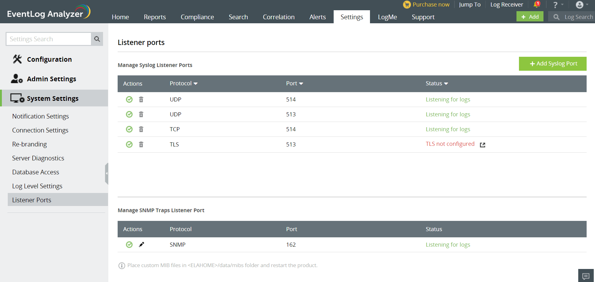 Configuring McAfee Solutions EventLog Analyzer Standalone/Managed