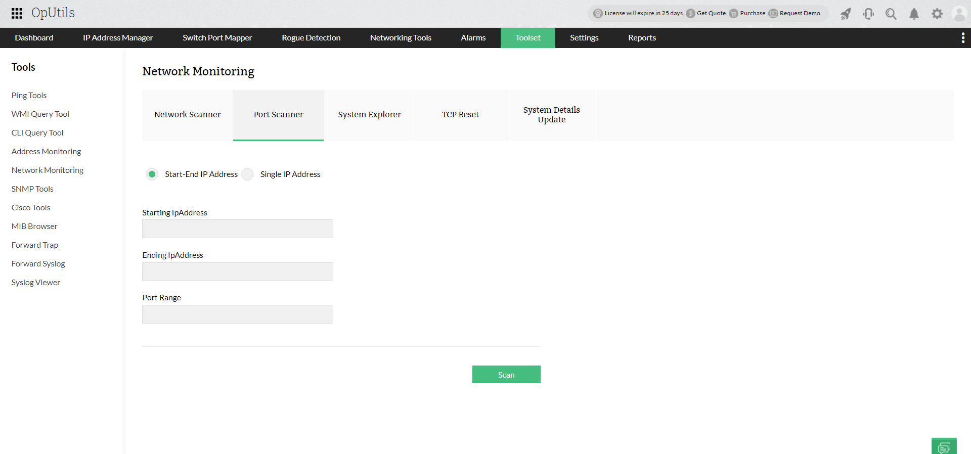 Best Port Scanner Port Scan Solution ManageEngine OpUtils