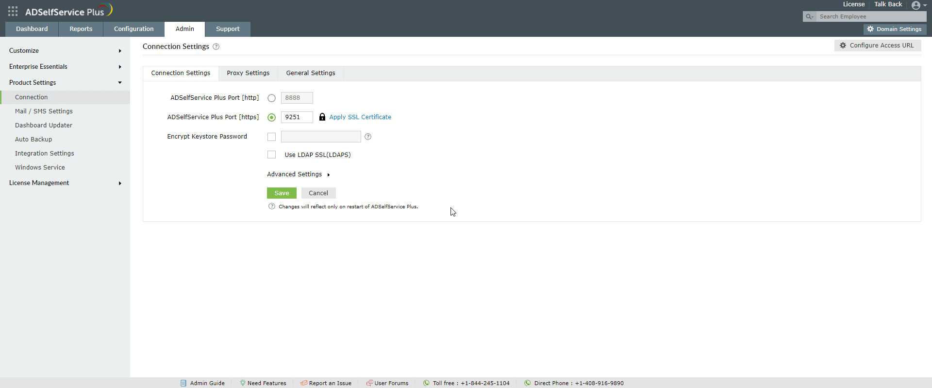 Deploy SSL in ADSelfService Plus
