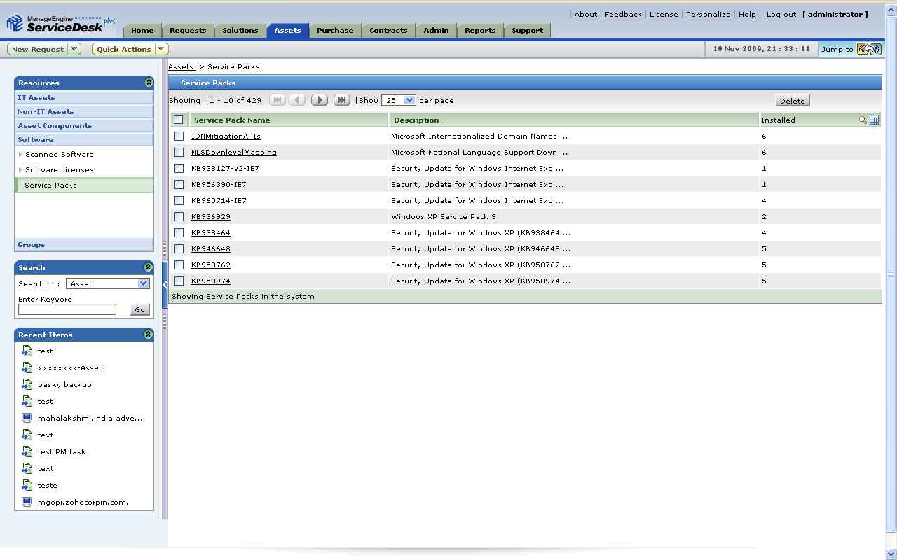 Software License Tracking, Asset Management Software ManageEngine