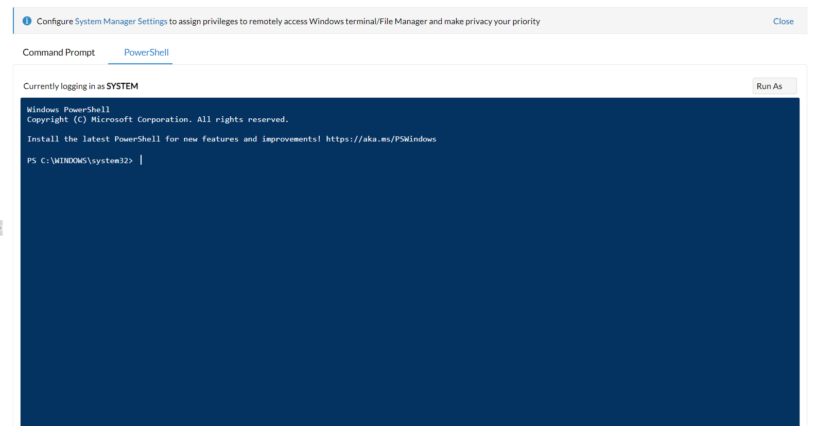 Remote Command Prompt Run commands on remote computer ManageEngine
