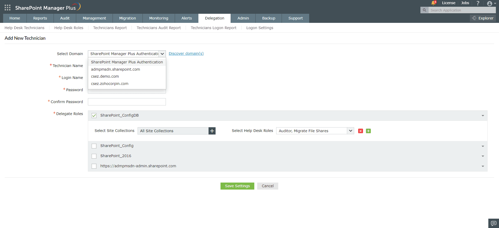 Help Desk Technicians SharePoint Manager Plus Help