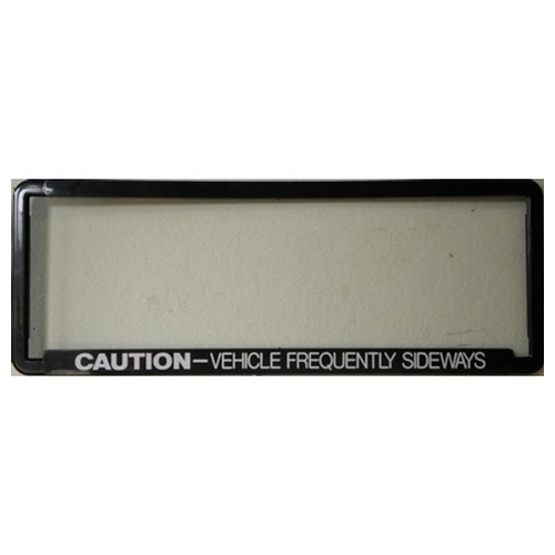 Novelty Number Plate Frame Caution Vehicle Frequently Sideways MANBASE