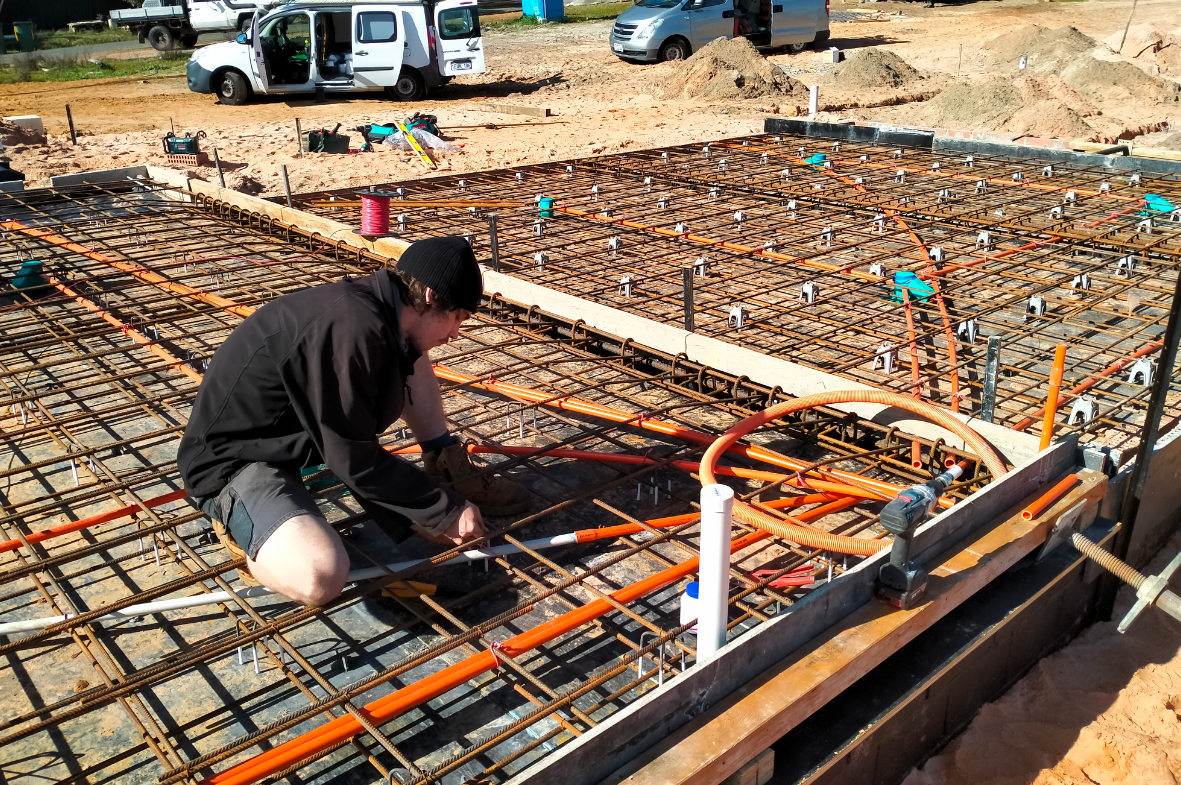 New build? We can embed conduit work into your slab Mancini Electrical