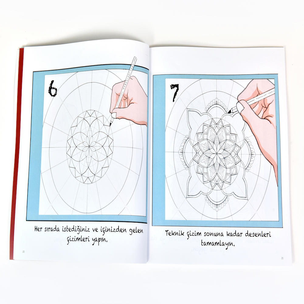 Çizim Ve Teknikleri İle Mandala Sanatı 1 Banu Öztürk, Teknik Şablon Hediyeli, — Mandala Art Fabric