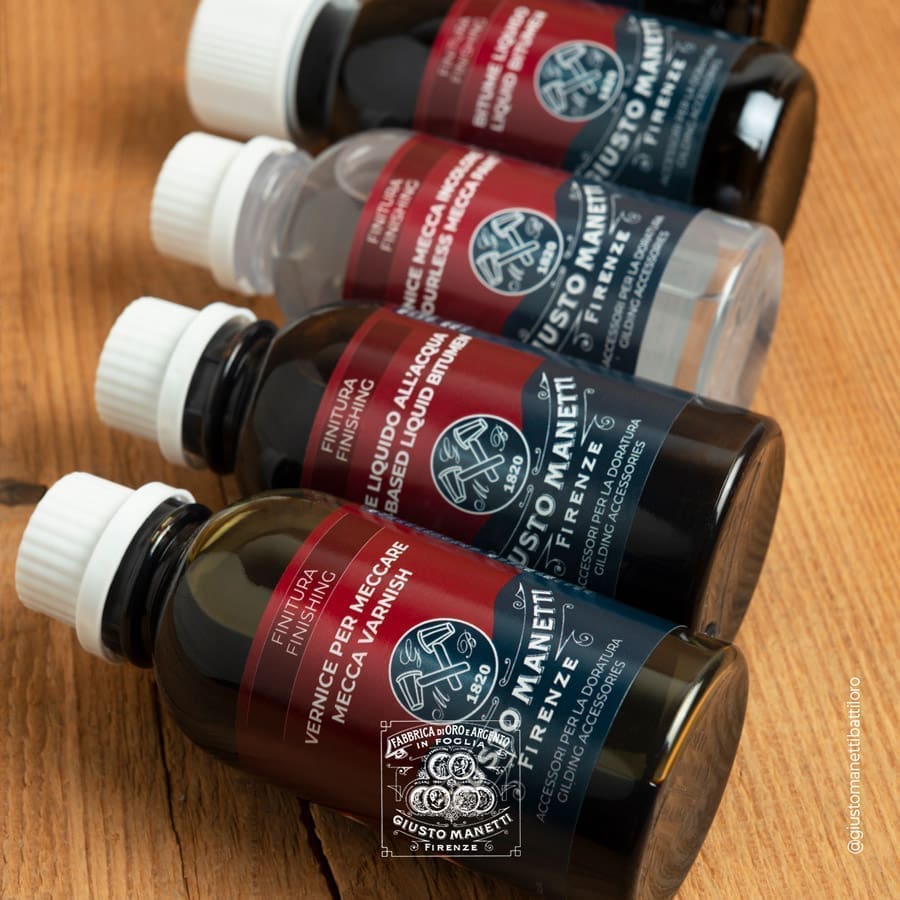 Bitumen to darken gold leaf Giusto Battiloro