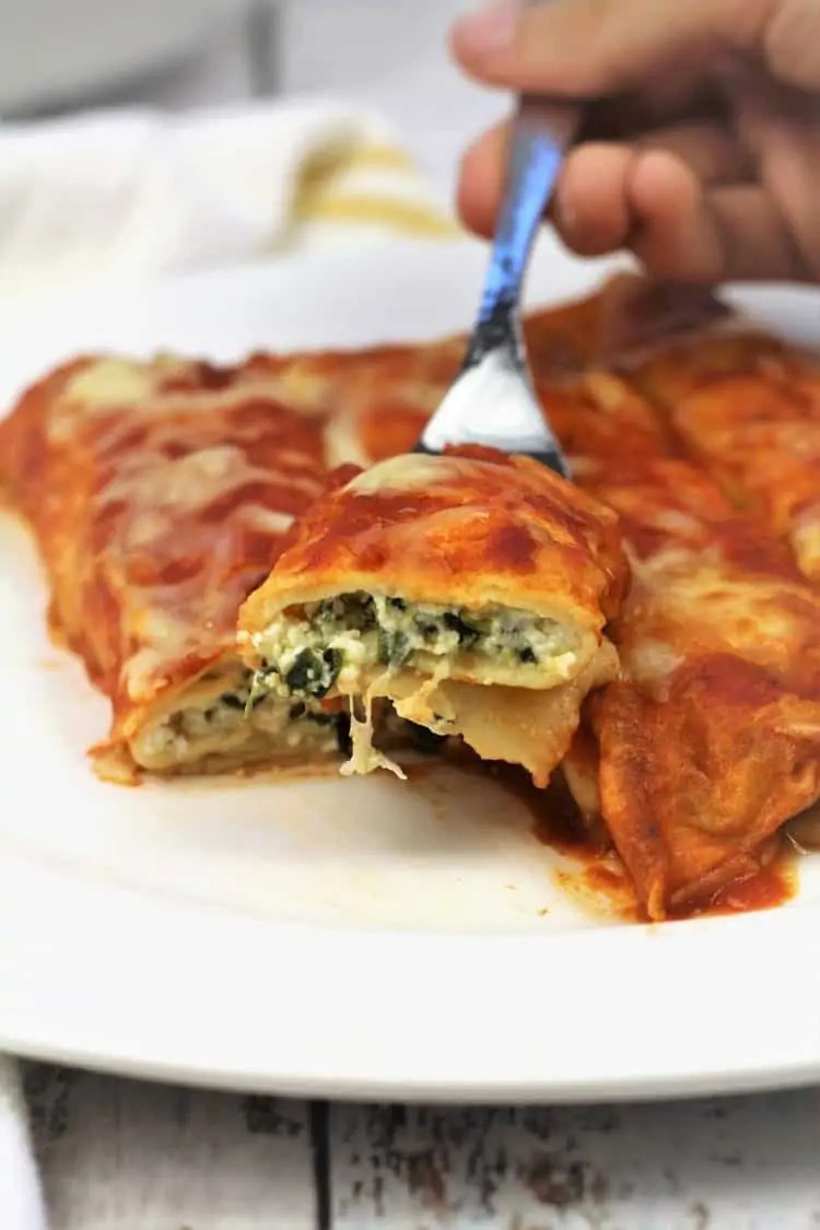 Crepe Cannelloni with Ricotta and Spinach Mangia Bedda