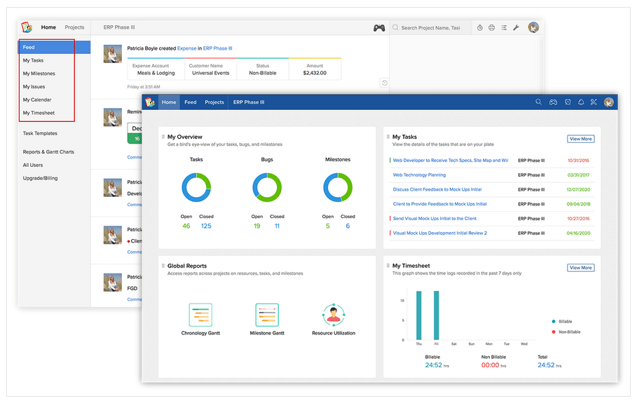 Mangoho New Facelift for Zoho Project Management Software