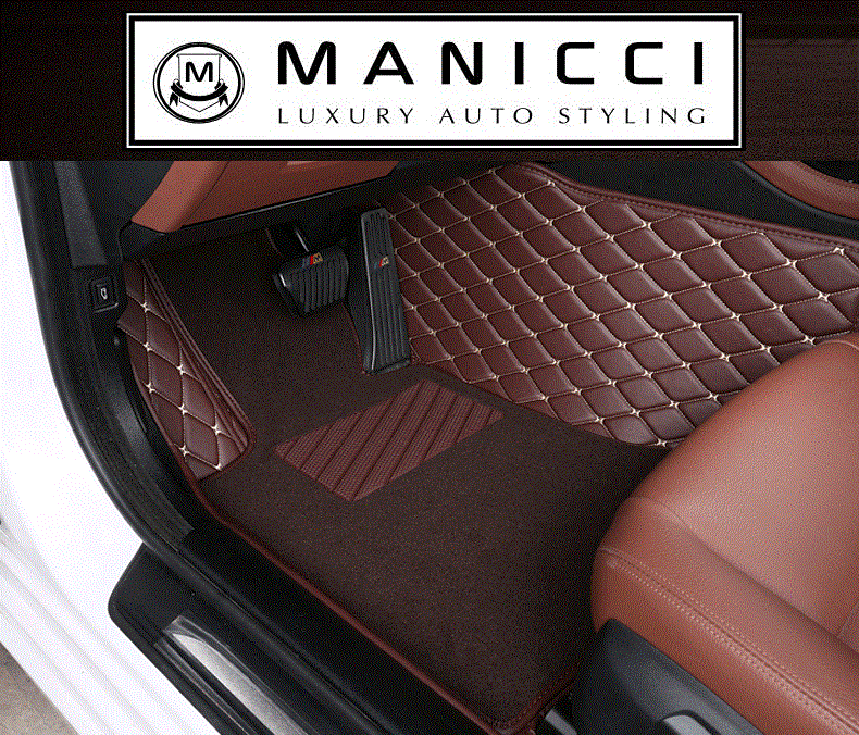 Premium Manicci Luxury Custom Fitted Car Mats 2.0 Beige Diamond