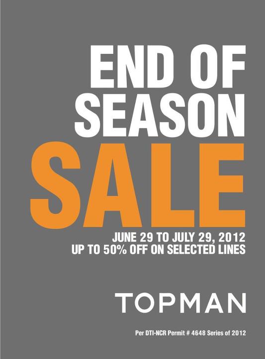 & Topman End of Season Sale June July 2012 Manila On Sale