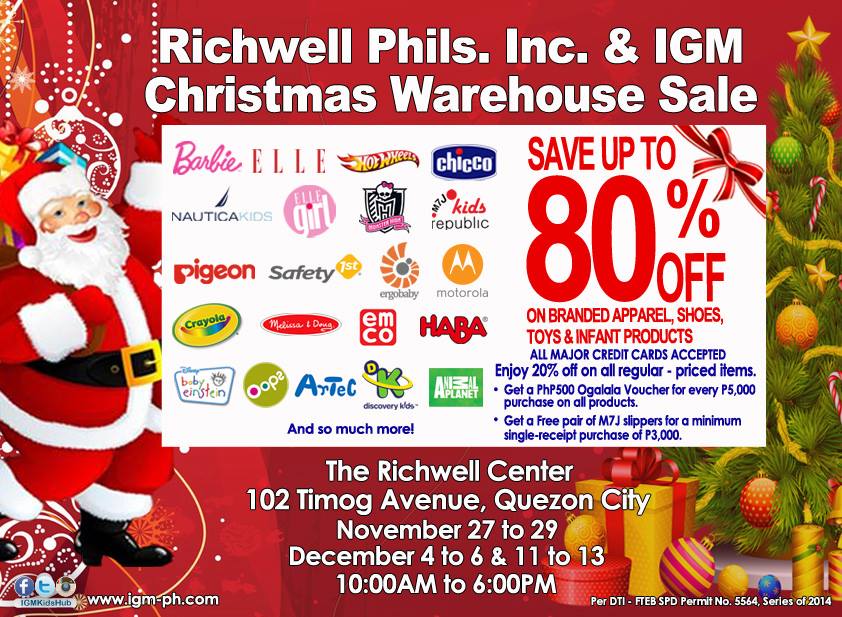 Top Christmas 2024 Warehouse Sale Richwell and IGM Christmas Warehouse Sale The Richwell Center