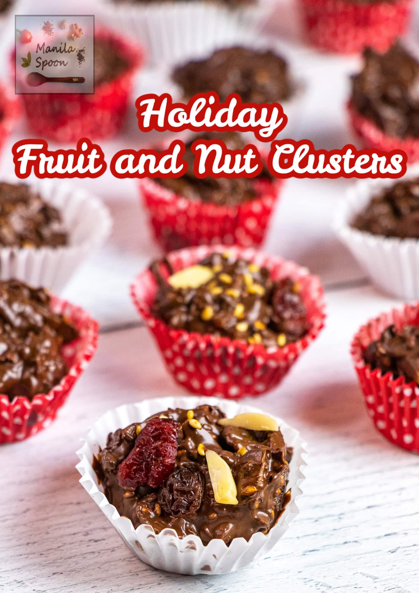 Holiday Fruit and Nut Clusters Manila Spoon