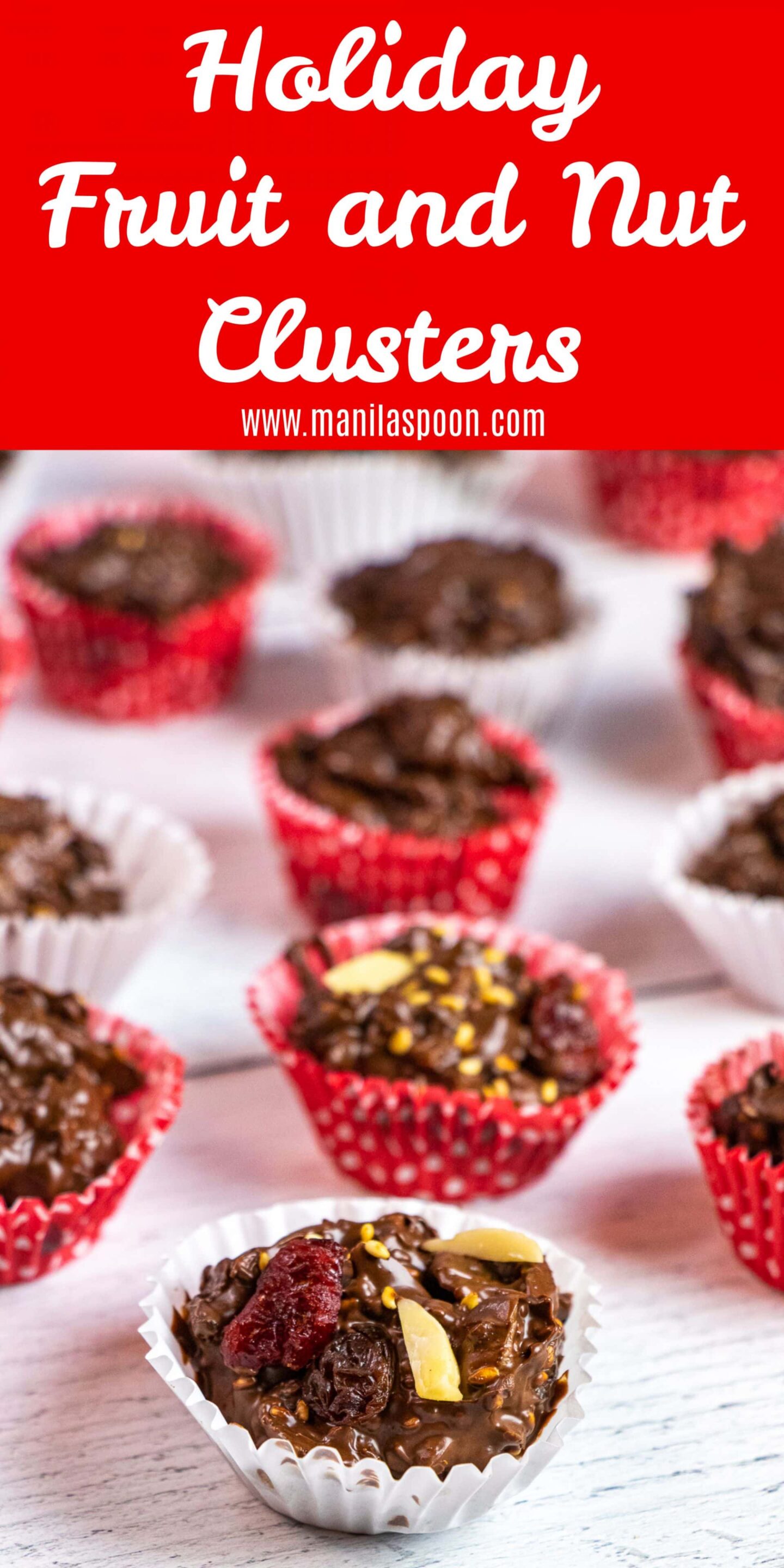 Holiday Fruit and Nut Clusters Manila Spoon