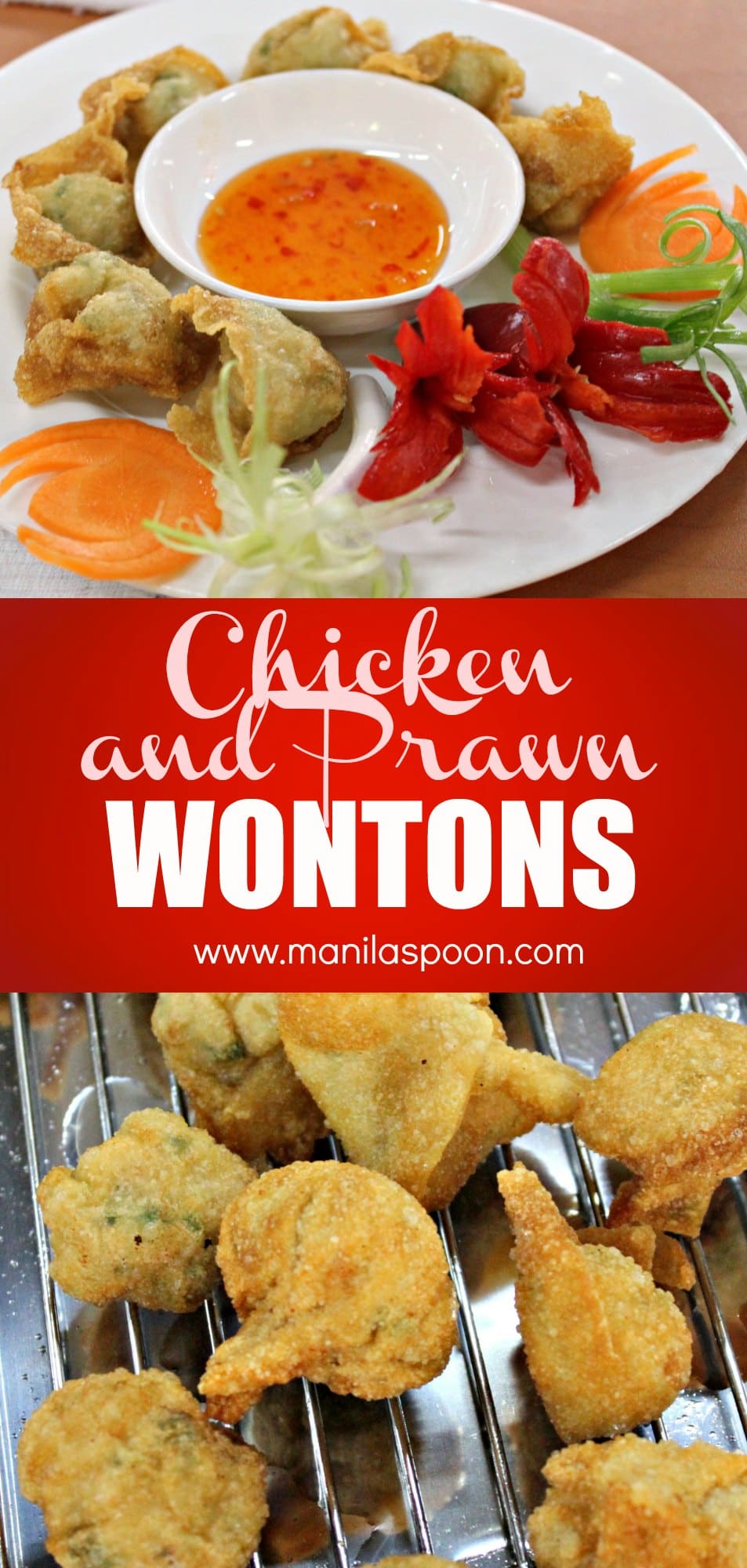 Chicken and Prawn Wontons Manila Spoon
