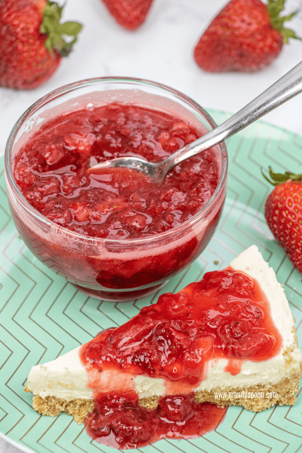 Easy 3Ingredient Strawberry Sauce or Topping Manila Spoon