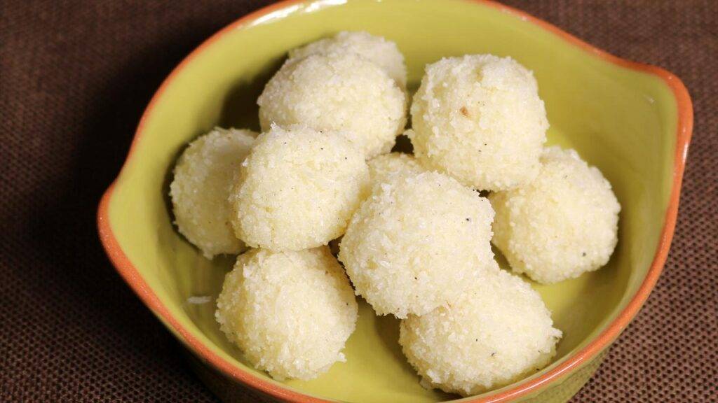 Coconut Ladoo Manjula's Kitchen Indian Vegetarian Recipes