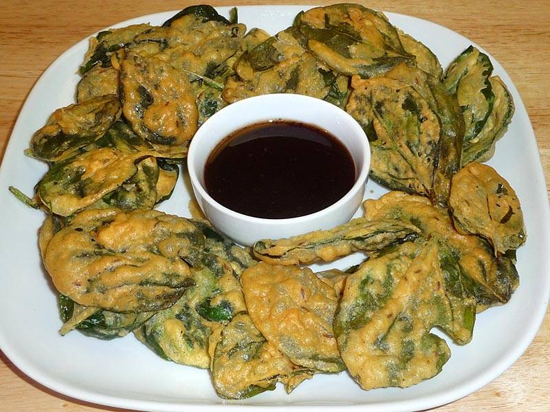 Crispy Spinach Pakoras Manjula's Kitchen Indian Vegetarian Recipes