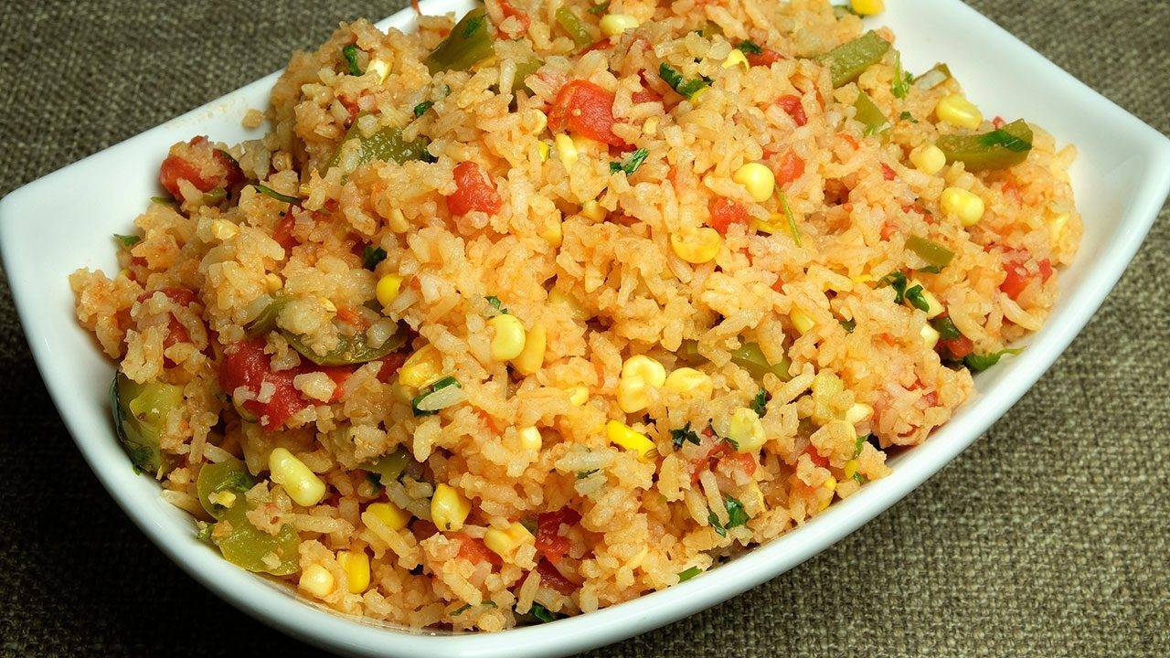 Mexican Rice Manjula's Kitchen Indian Vegetarian Recipes
