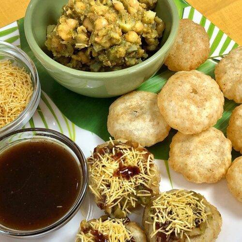 Ragda Puri Chaat Manjula's Kitchen Indian Vegetarian Recipes