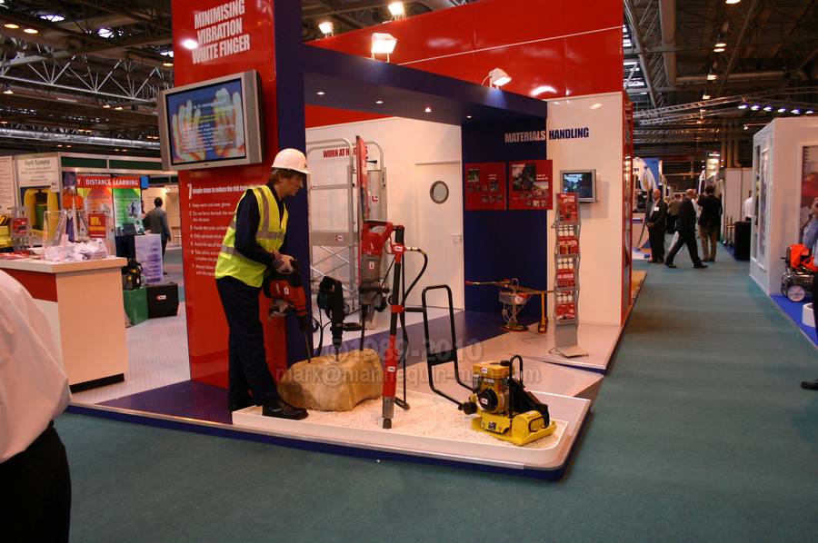 Mannequin man at the Safety & Health Expo 2004 on the Speedy Hire stand
