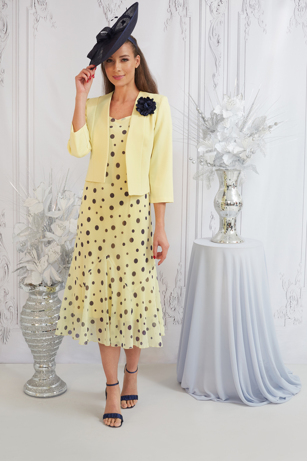 Glitz 1272 Yellow Dress & Jacket Manor Fashions