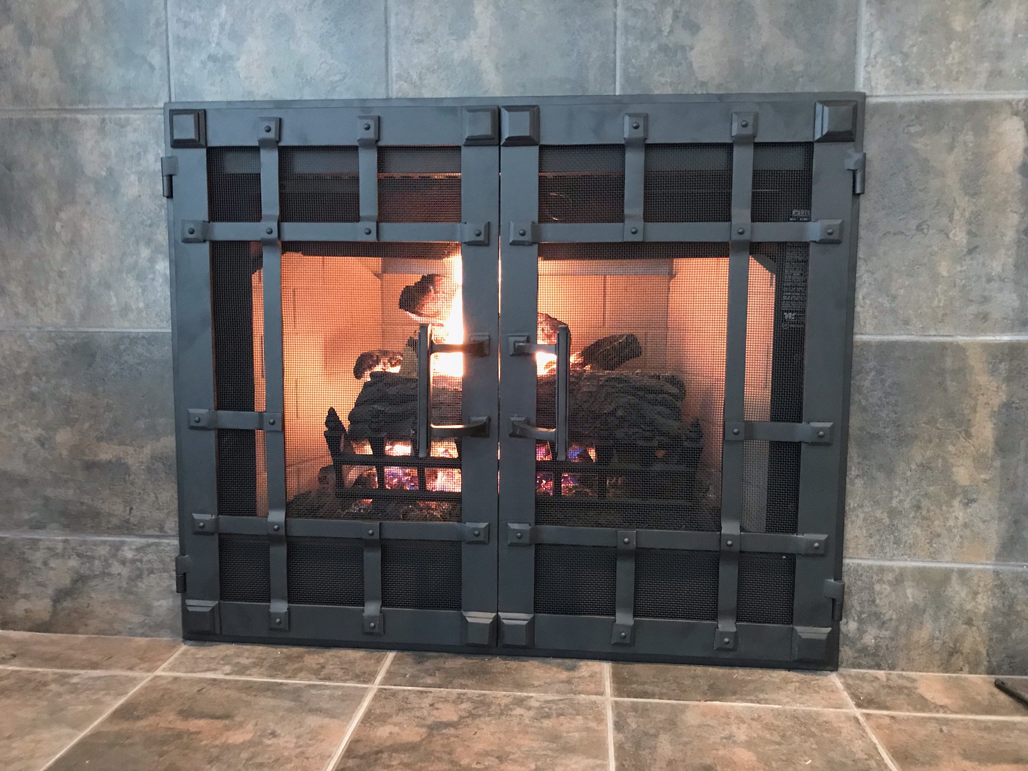 Hand Iron Fireplace Doors FD0110 from Mantel Depot in San Diego