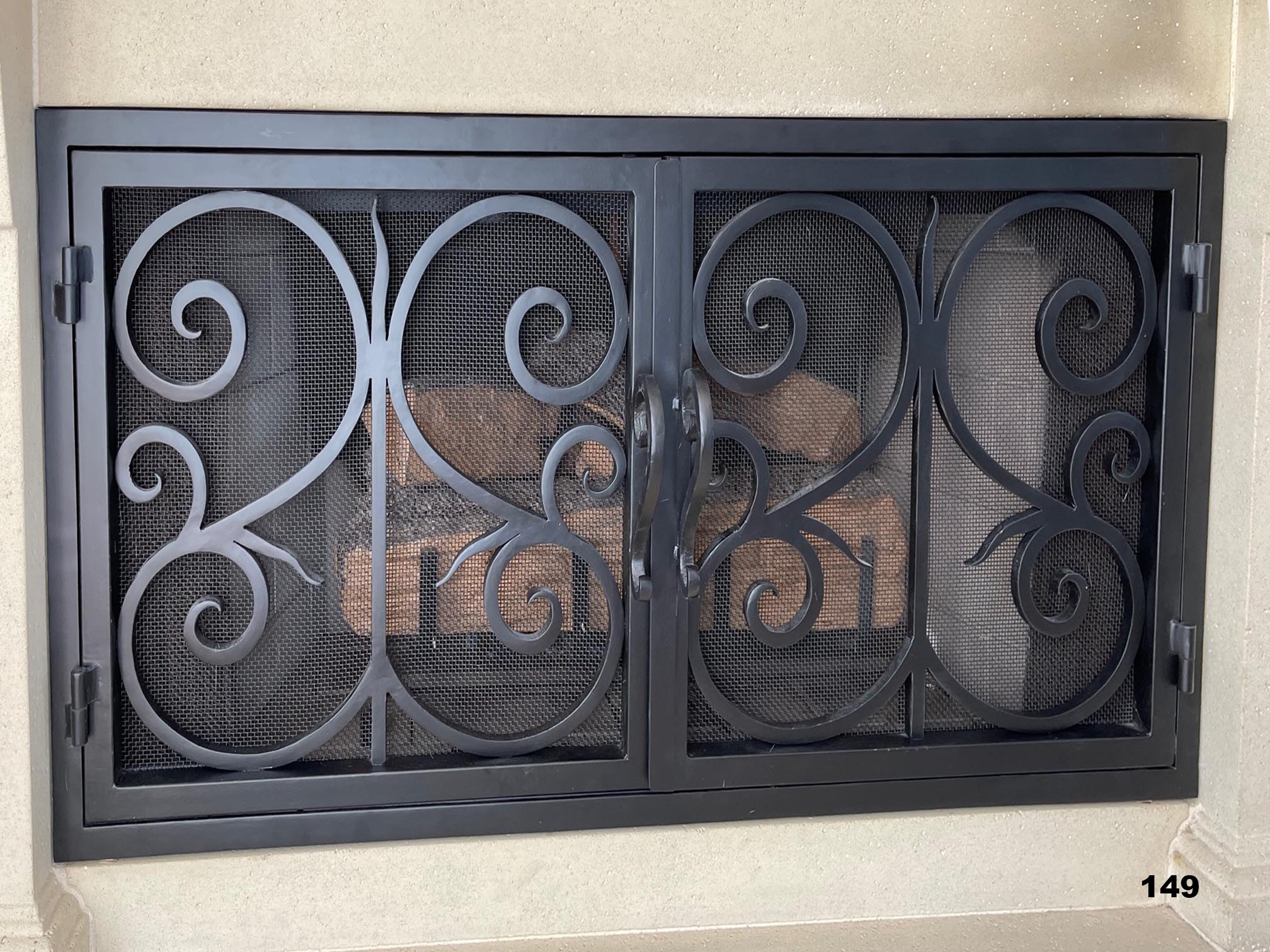 Hand Iron Fireplace Doors FD149 from Mantel Depot in San Diego