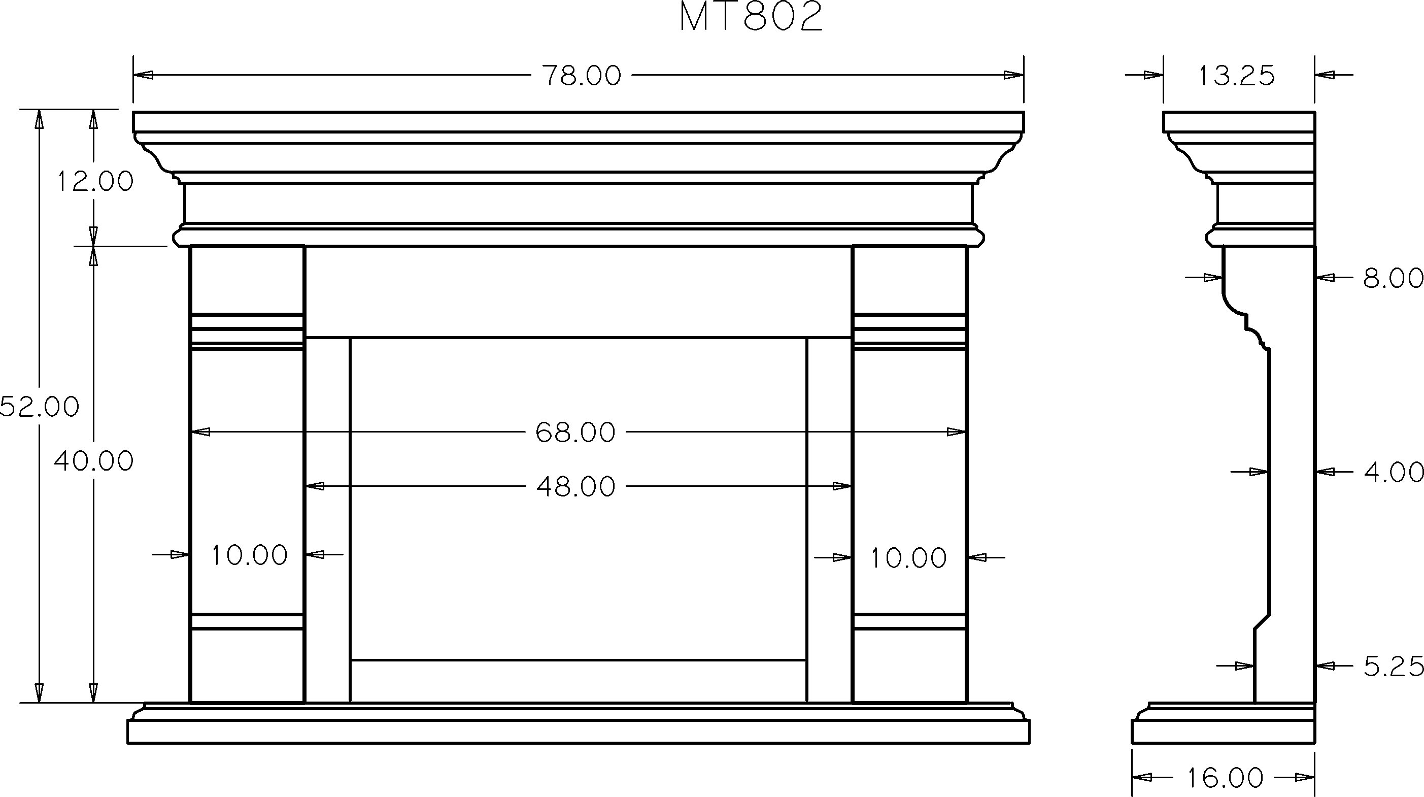 MT802 Fireplace Mantels, Fireplace surrounds, Iron MT802 Fireplace Mantels, Fireplace surrounds, Iron