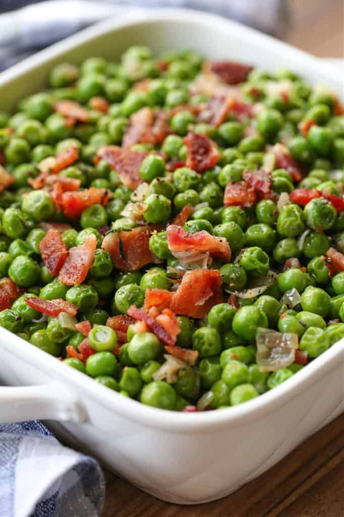 Peas and Bacon Easy Side Dish Recipe Mantitlement