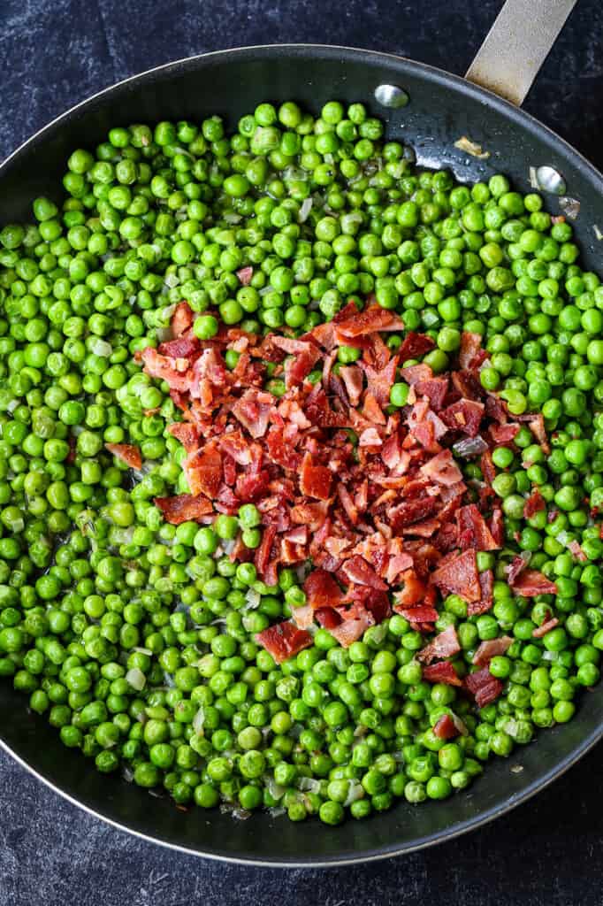 Peas and Bacon Easy Side Dish Recipe Mantitlement