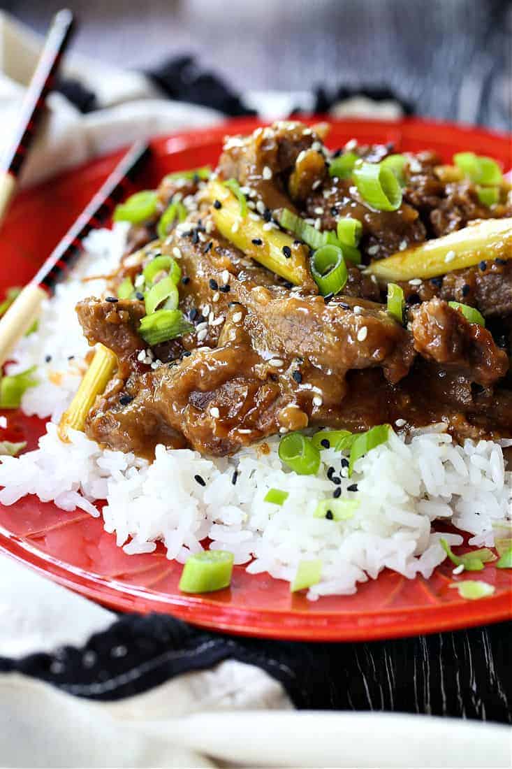Slow Cooker Mongolian Beef Easy Crock Pot Recipe Mantitlement
