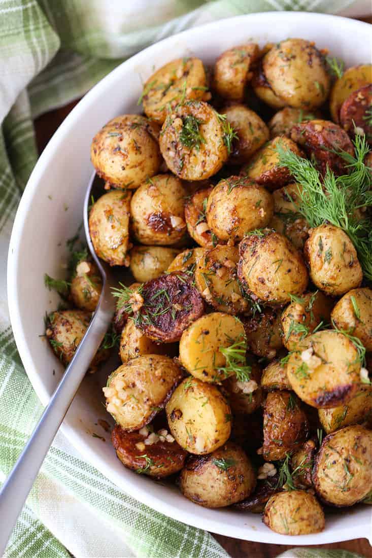 Garlic Dill Roasted Potatoes Mantitlement