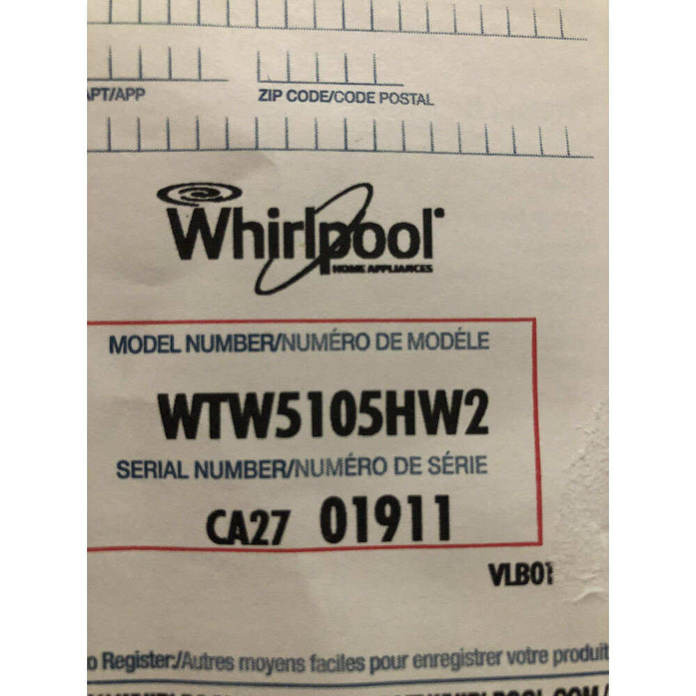 User manual Whirlpool WTW5105HW (English 32 pages)