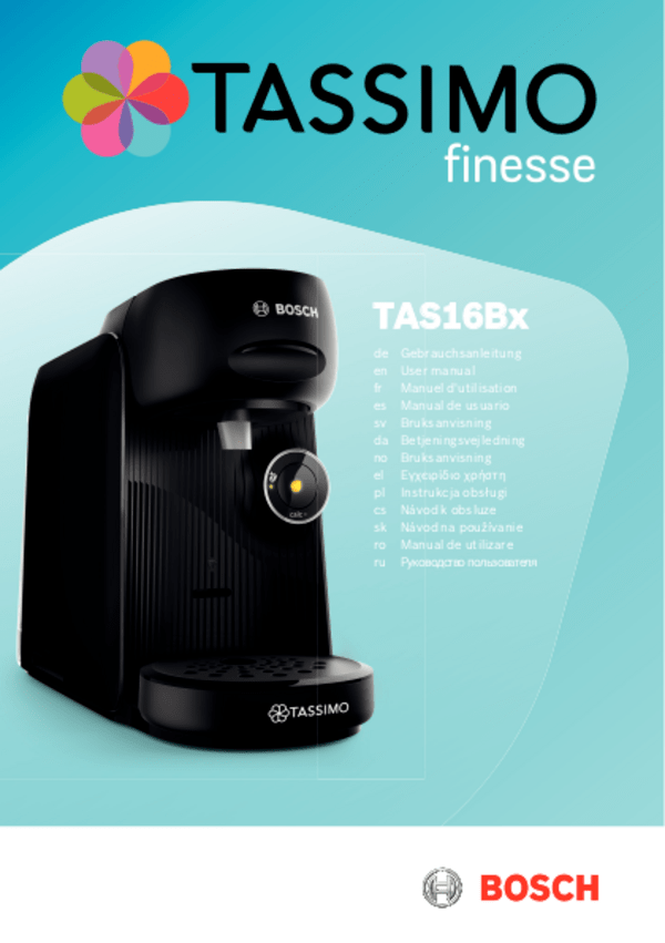 User manual Bosch Tassimo Finesse TAS16B2 (English 116 pages)
