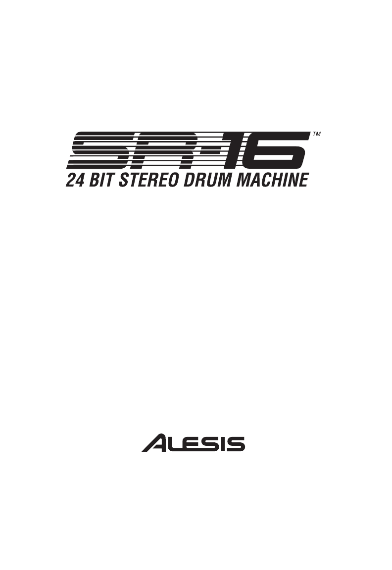 User manual Alesis SR-16 (English - 72 pages)